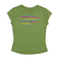 edhardyoriginals S / Army Green Dagger Girl Cap Sleeve Tee