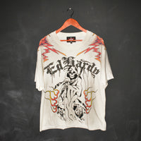 edhardyoriginals S / VINTAGE IVORY Reaper Cropped Mens Boxy Tee