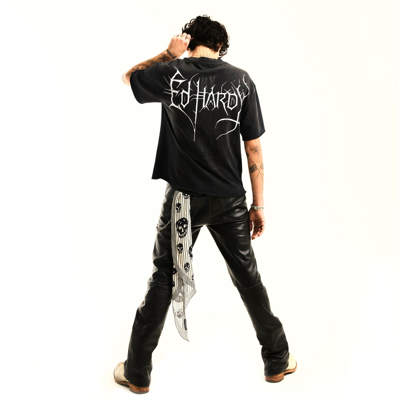 Cross Cropped Mens Boxy Tee