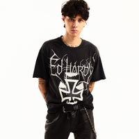 edhardyoriginals S / VTG BLACK Cross Cropped Mens Boxy Tee