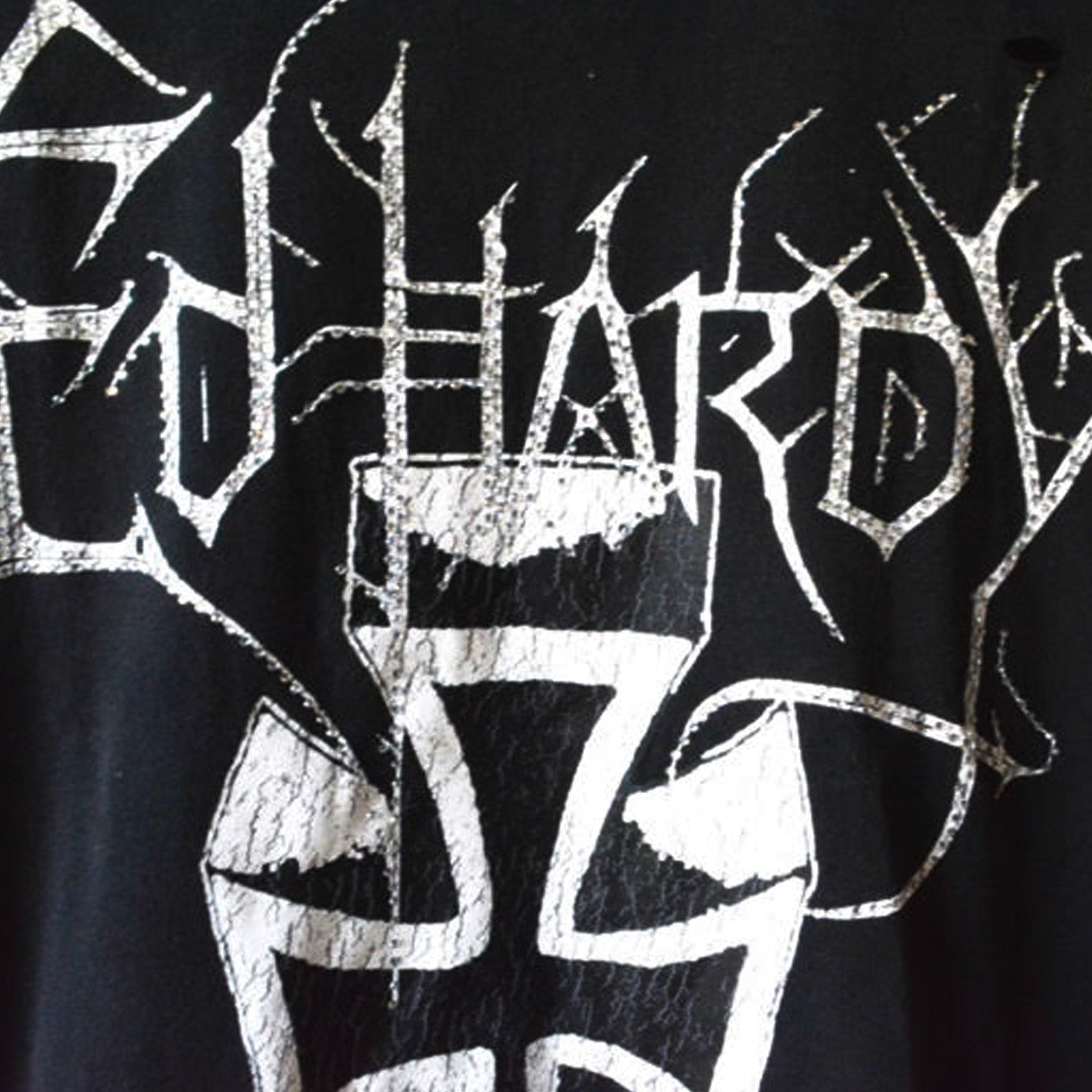 edhardyoriginals S / VTG BLACK Cross Cropped Mens Boxy Tee