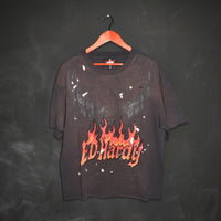 Eagle Flame Cropped Mens Boxy Tee