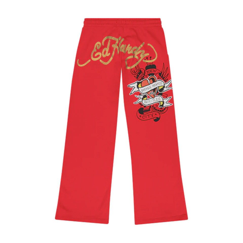 Broken Hearts Cherry Flared Sweatpant