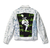 edhardyoriginals S / White Skull Dagger Painted Denim Jacket