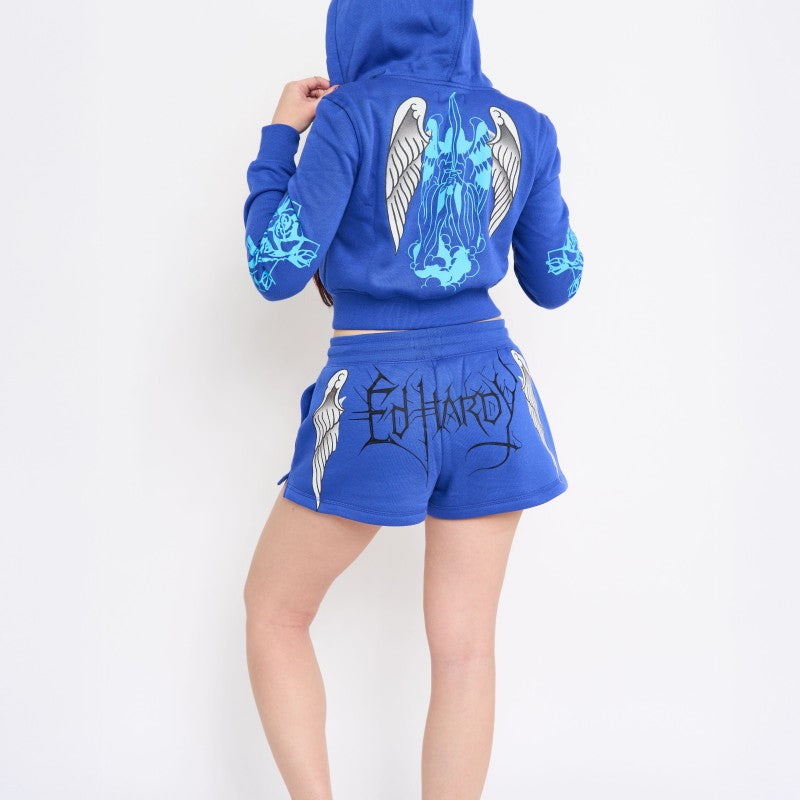 Cross Wings Y2K Fleece Shorts