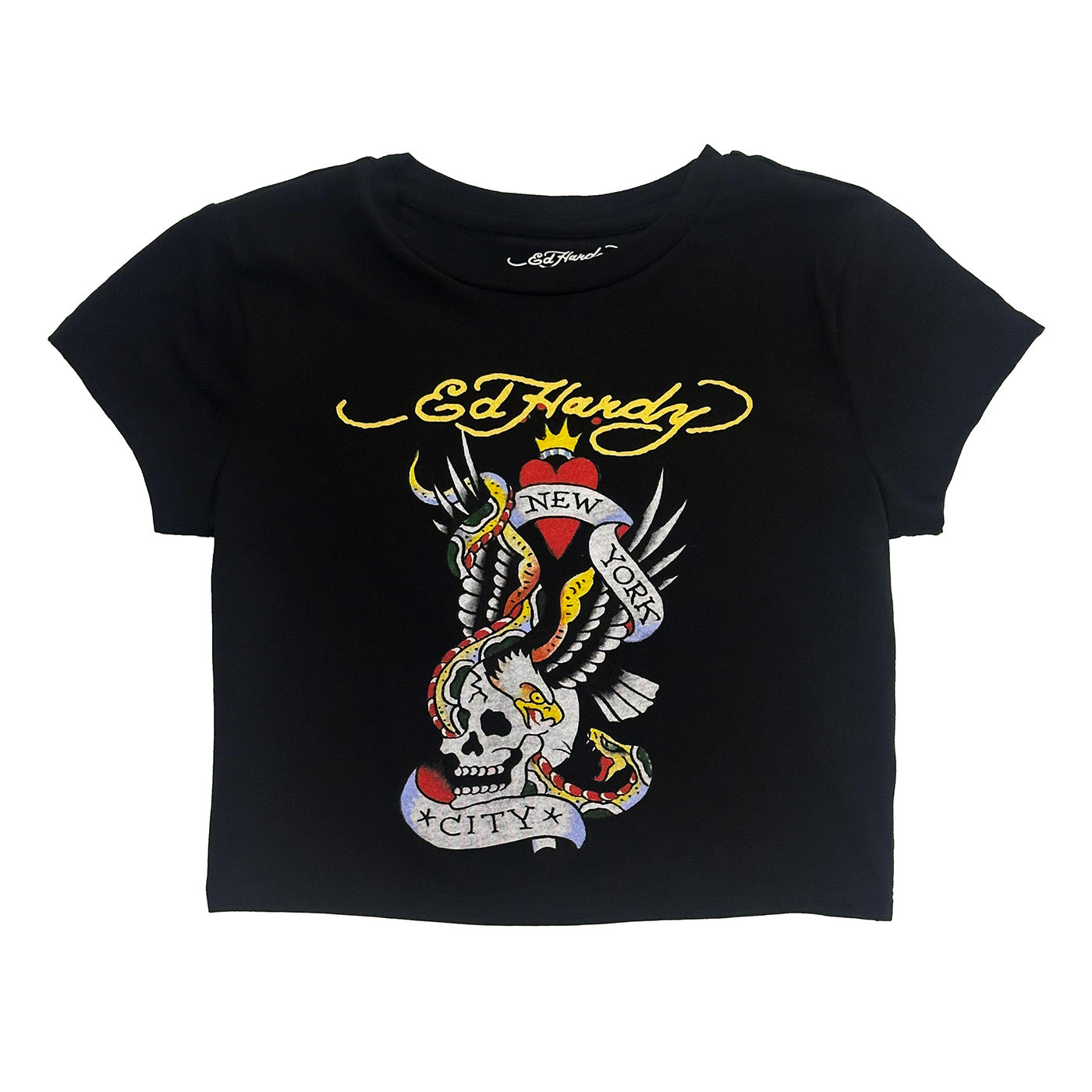 edhardyoriginals S / Black NYC Skull Baby Tee