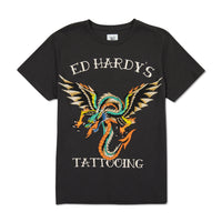 edhardyoriginals S / Faded Black Rhinestone Dragon Wings