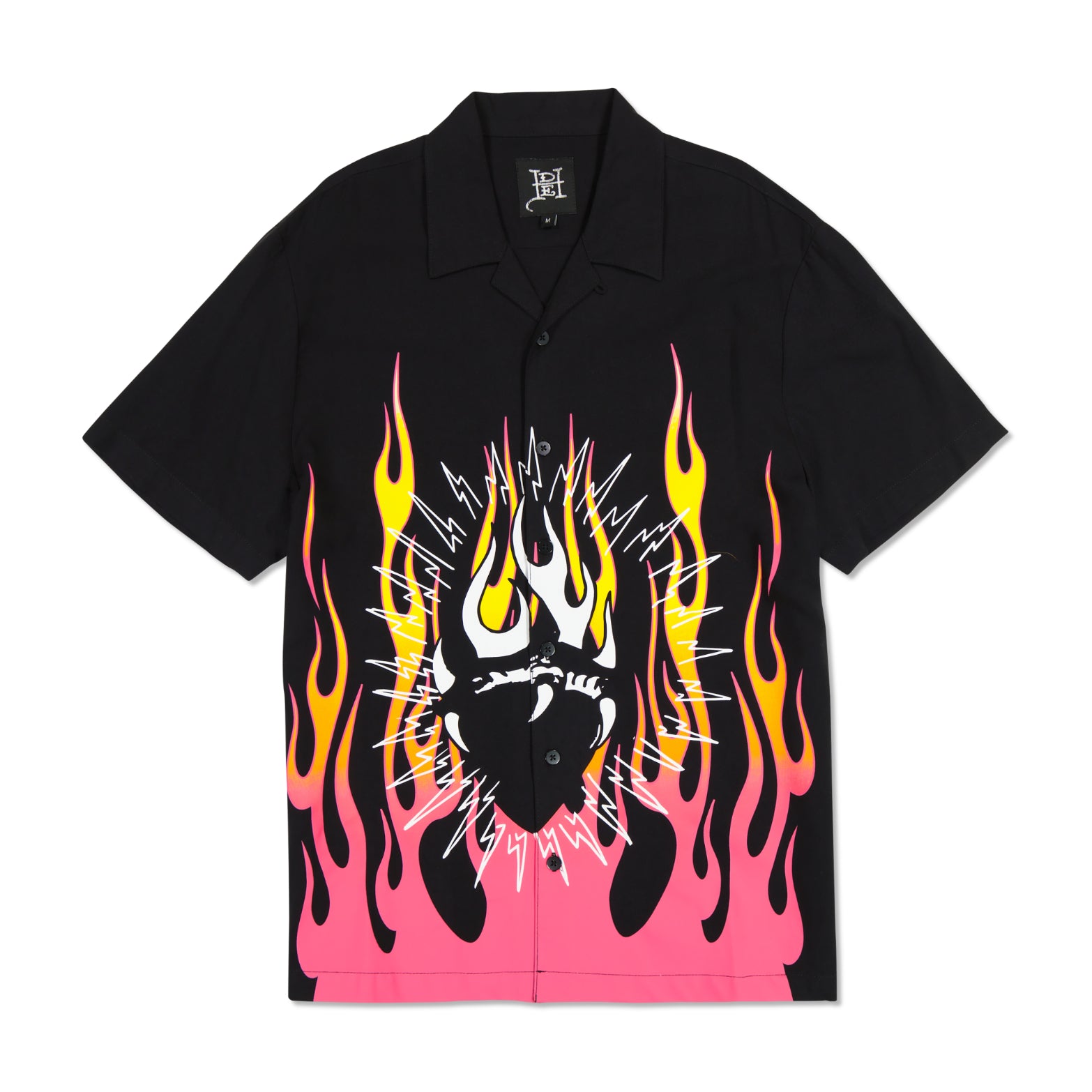 edhardyoriginals S / Black Fire Heart Camp Shirt