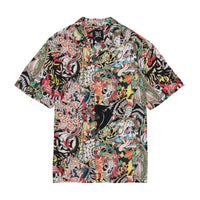 edhardyoriginals S / MULTI Tattoo Collage Camp Shirt