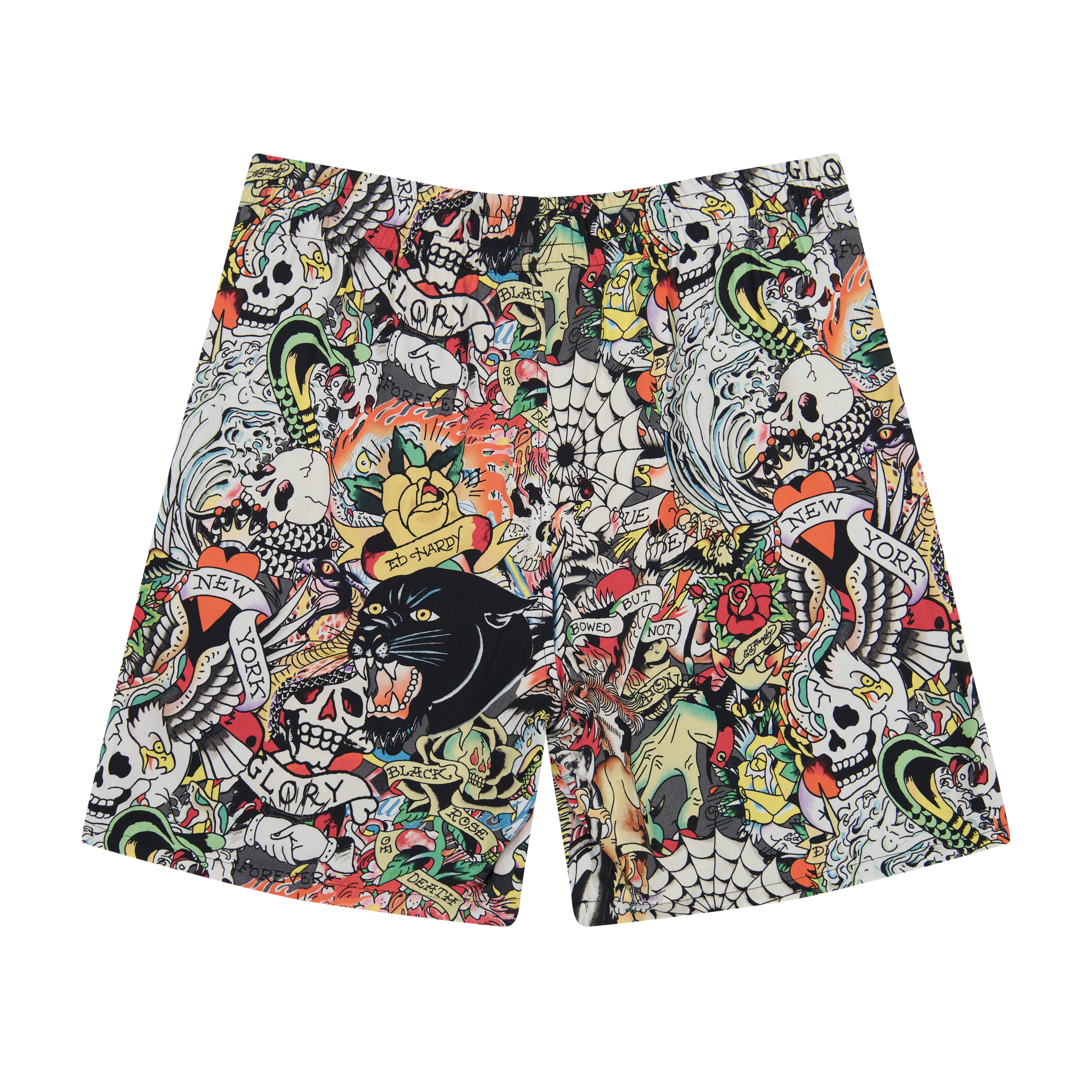 edhardyoriginals S / MULTI Tattoo Collage Print Short