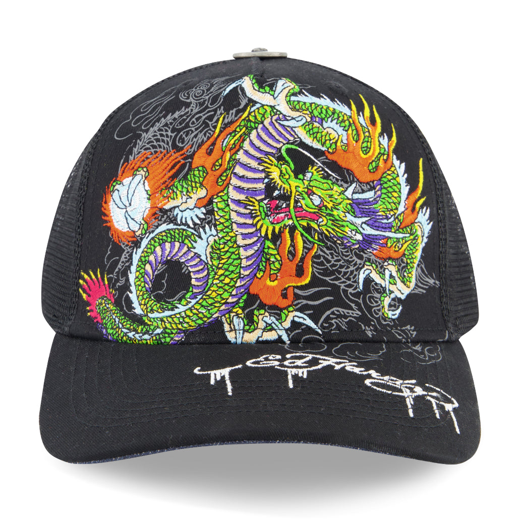 edhardyoriginals BLACK Embroidered Japan Dragon