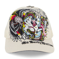 edhardyoriginals KHAKI Embroidered Battle Skull