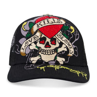 edhardyoriginals O/S / Black Rhinestone LKS Skull Hat