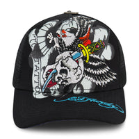 edhardyoriginals OS / BLACK 77 Eagle Rhinestone Trucker Hat