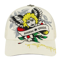 edhardyoriginals OS / IVORY Cherub Rhinestone Trucker Hat