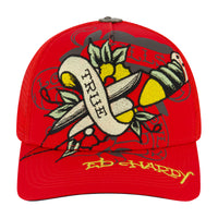 edhardyoriginals OS / RED Black Rose Trucker Hat