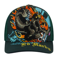 Fire Panther Rhinestone Trucker Hat