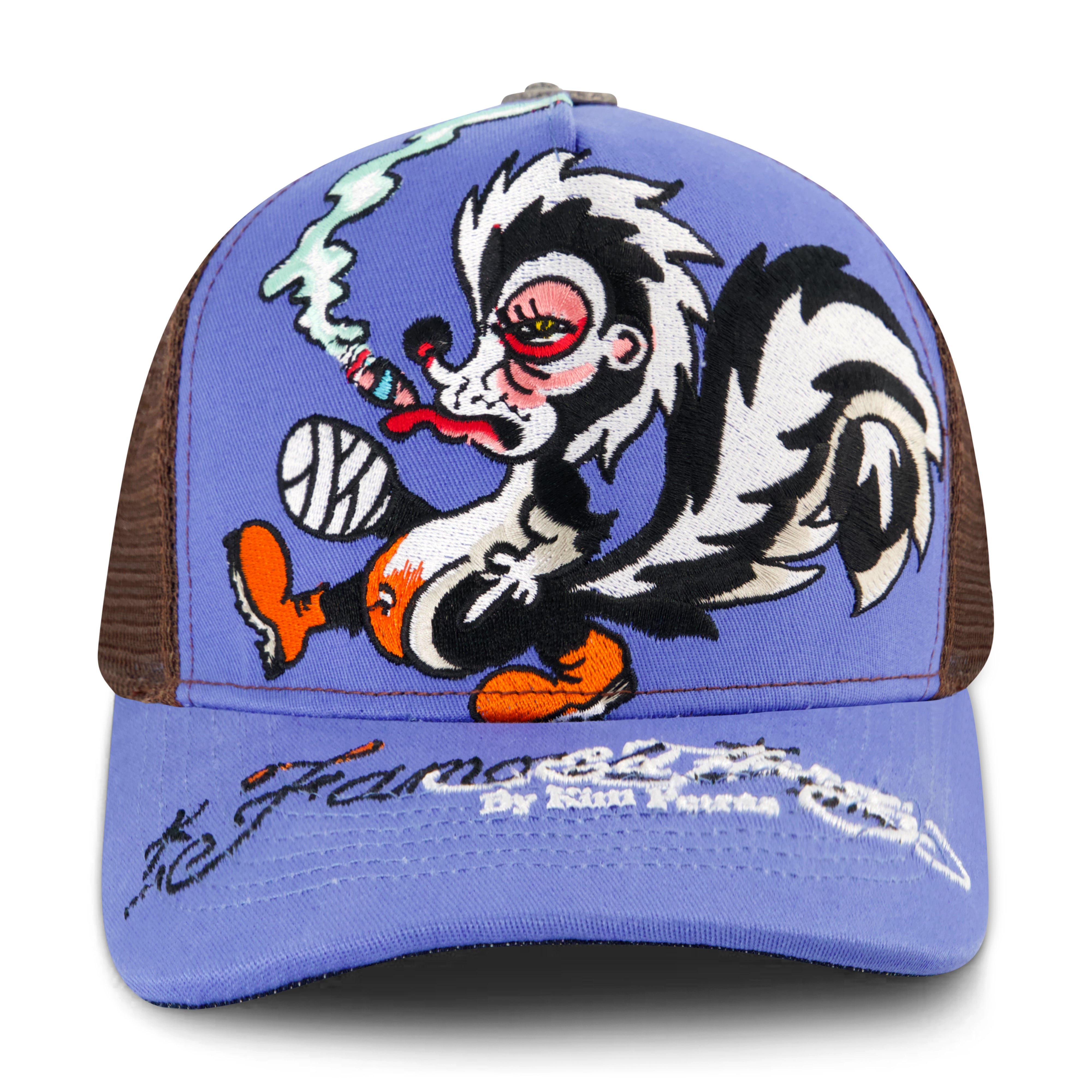 edhardyoriginals Pale Blue Famous Skunk Trucker Hat