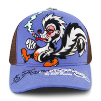 edhardyoriginals Pale Blue Famous Skunk Trucker Hat