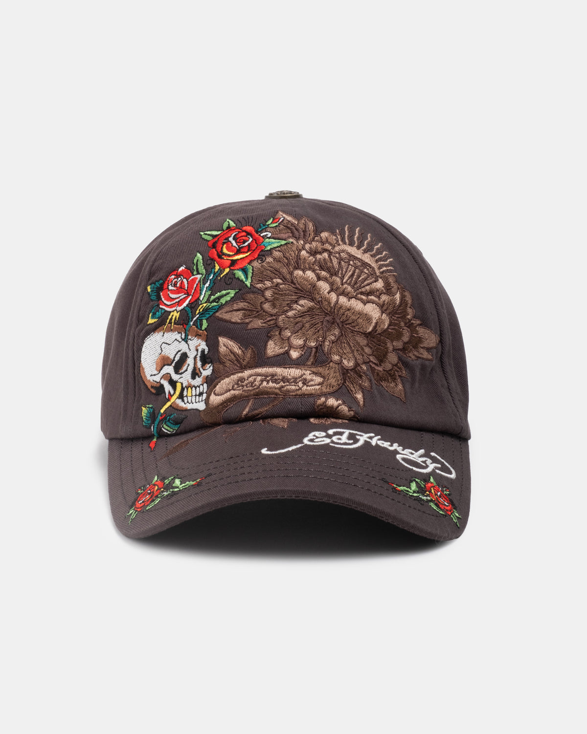 SKULL ROSES TWILL BASEBALL CAP