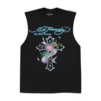 edhardyoriginals S / VTG BLACK Cross Cut Off Tee
