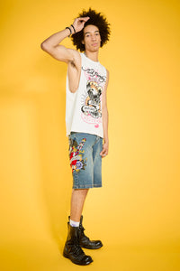 edhardyoriginals S / VINTAGE IVORY DBD Eagle Cut Off Tee