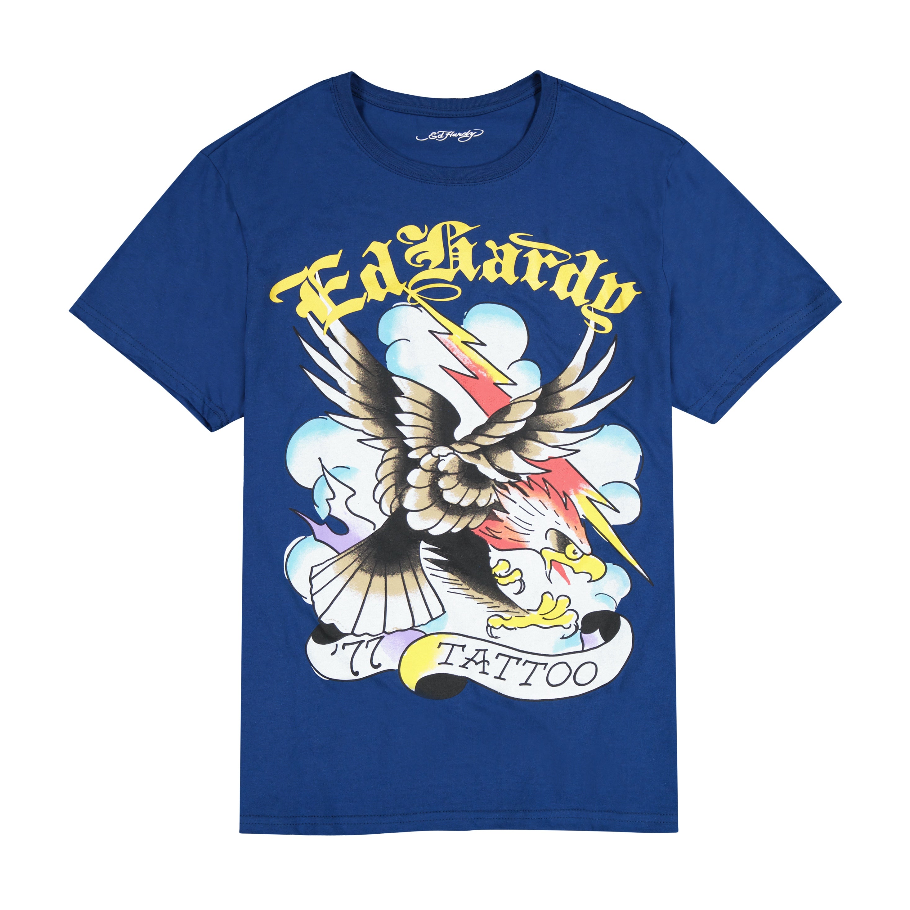 edhardyoriginals S / NAVY 77 Eagle Throwback Graphic Tee