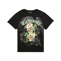 Skull Snakes Mens Rhinestone SS Tee
