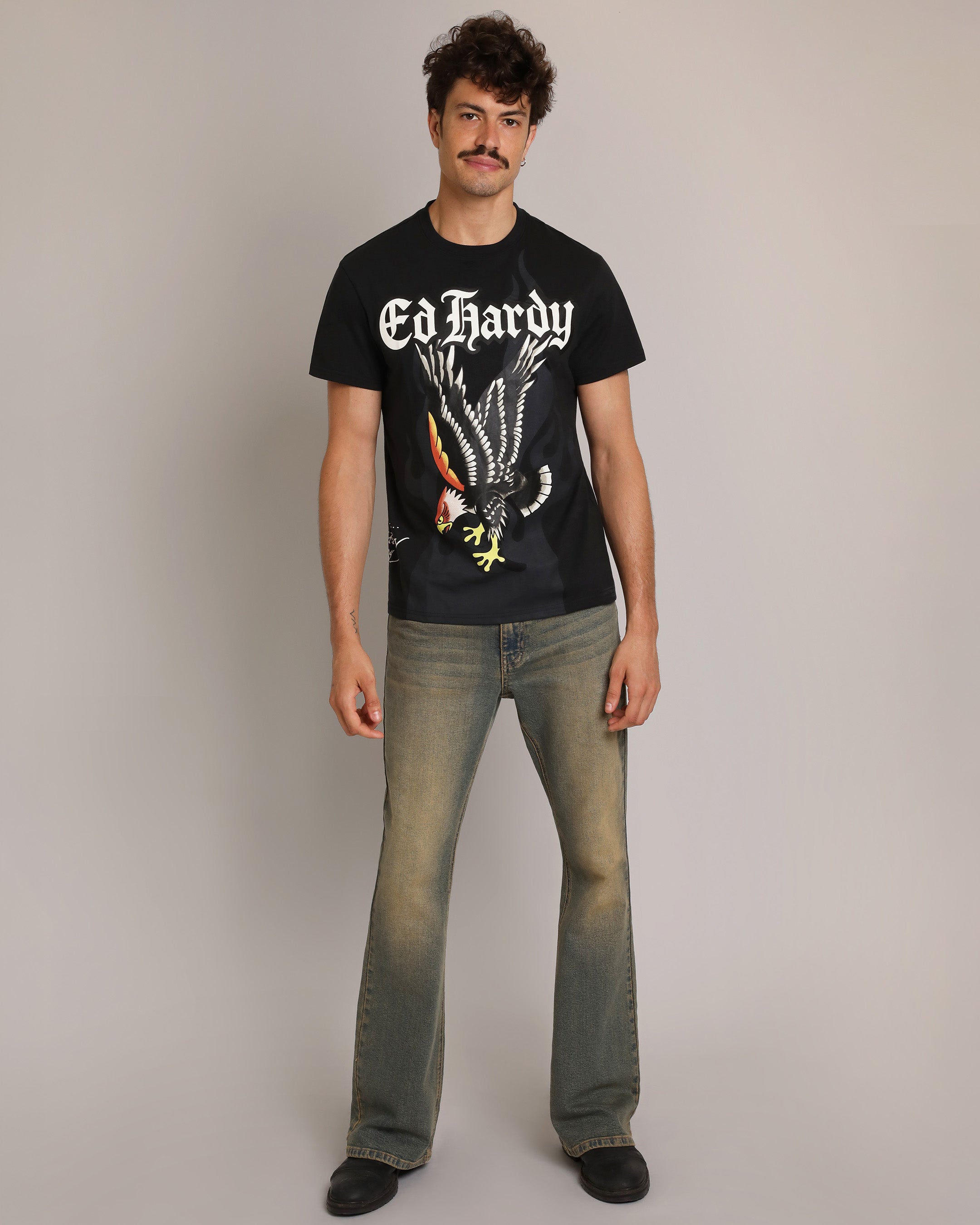 Skull Crosses Throwback Bootcut Jeans