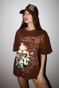 edhardyoriginals S/M / Cocoa Bulldog Boxy Tee