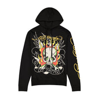 edhardyoriginals S / BLACK Fire Skull Pullover Hoodie