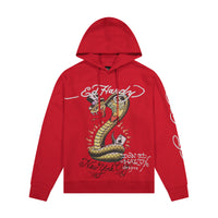 edhardyoriginals S / RED Cobra Ace Mens Hoodie