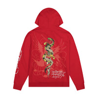 edhardyoriginals S / RED Cobra Ace Mens Hoodie