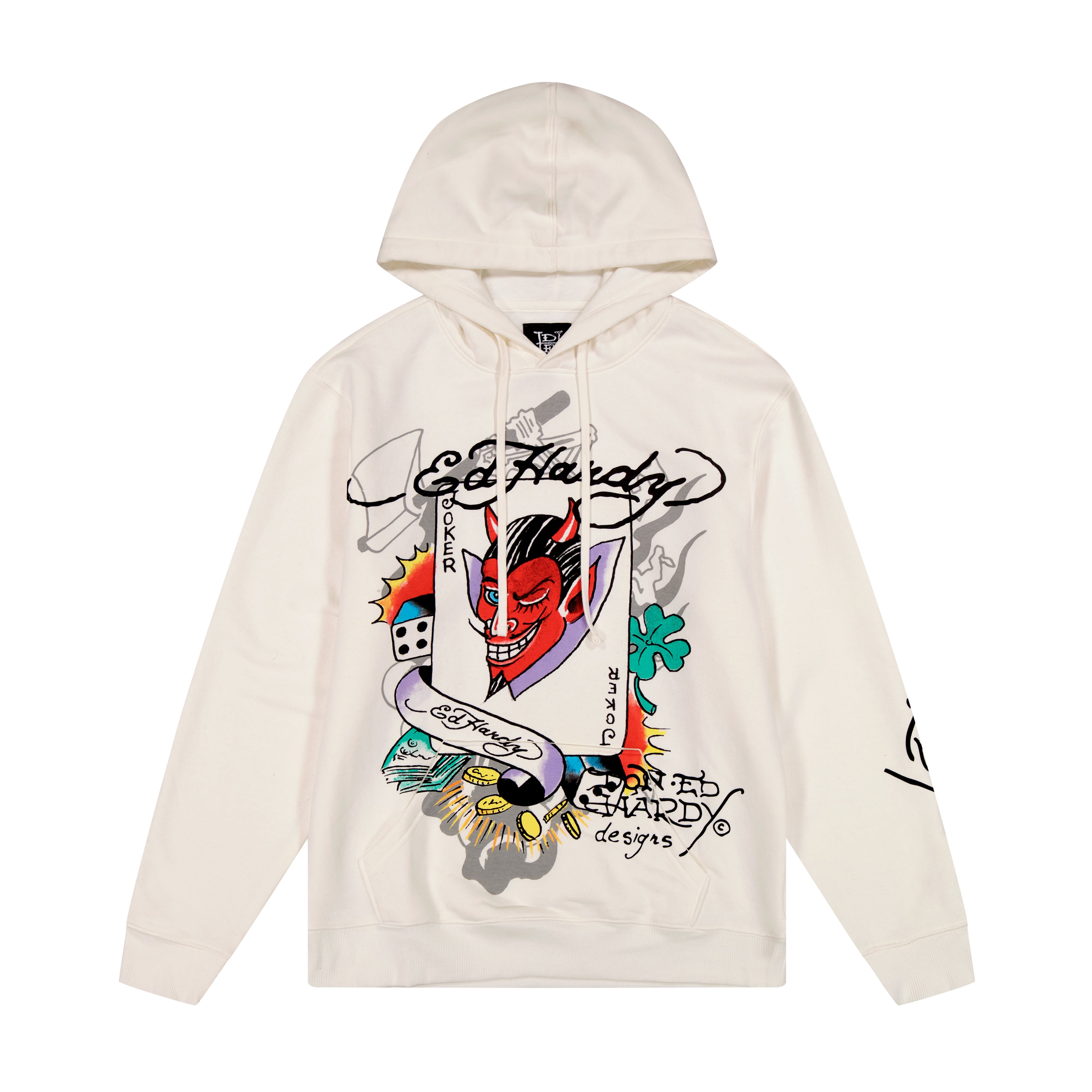 edhardyoriginals S / IVORY Joker Mens Hoodie