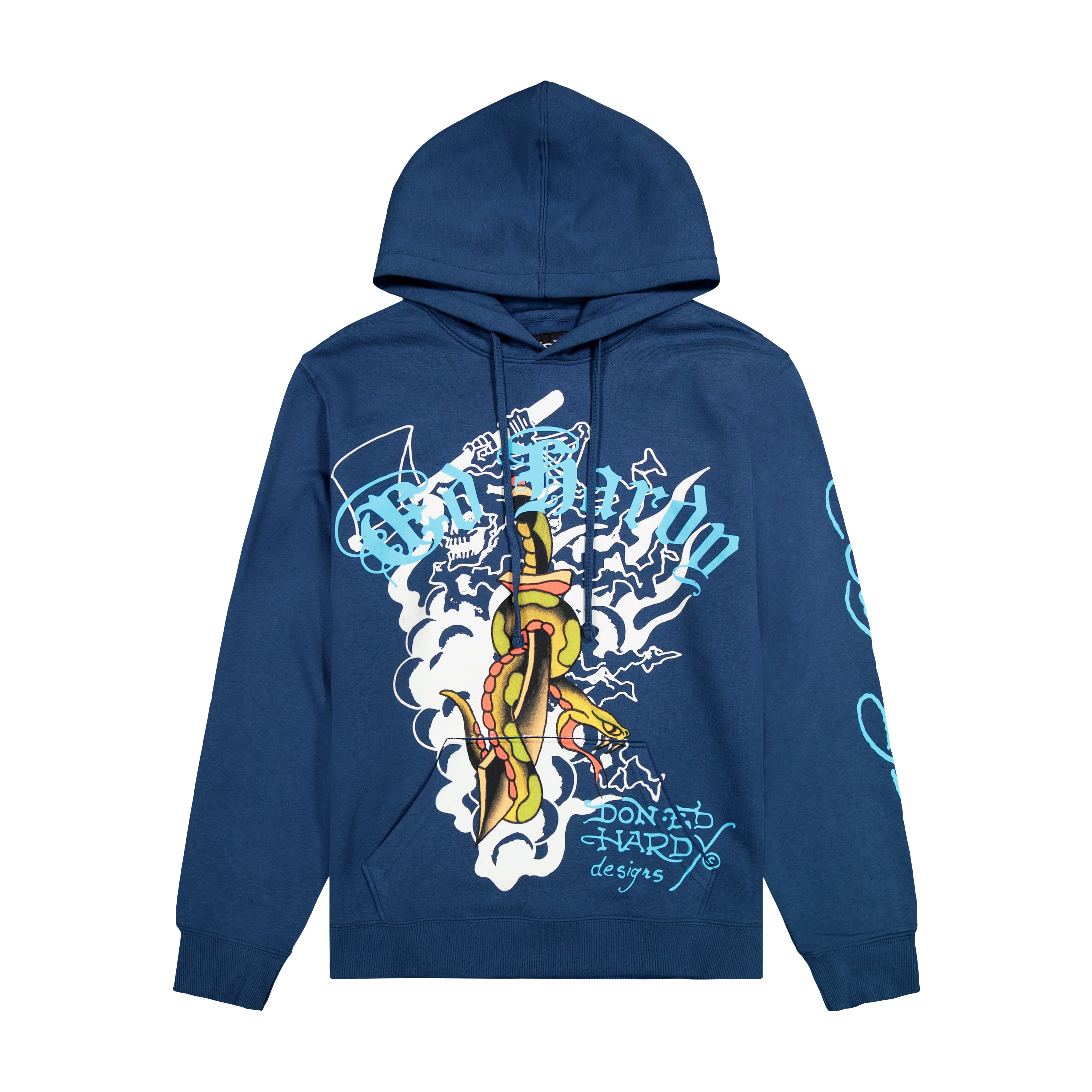 edhardyoriginals S / POP NAVY Dagger Snake Mens Hoodie