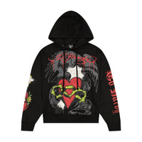 Heart Cross Boxy Fleece Hoodie