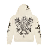 edhardyoriginals S / IVORY Mary Boxy Zip Hoodie