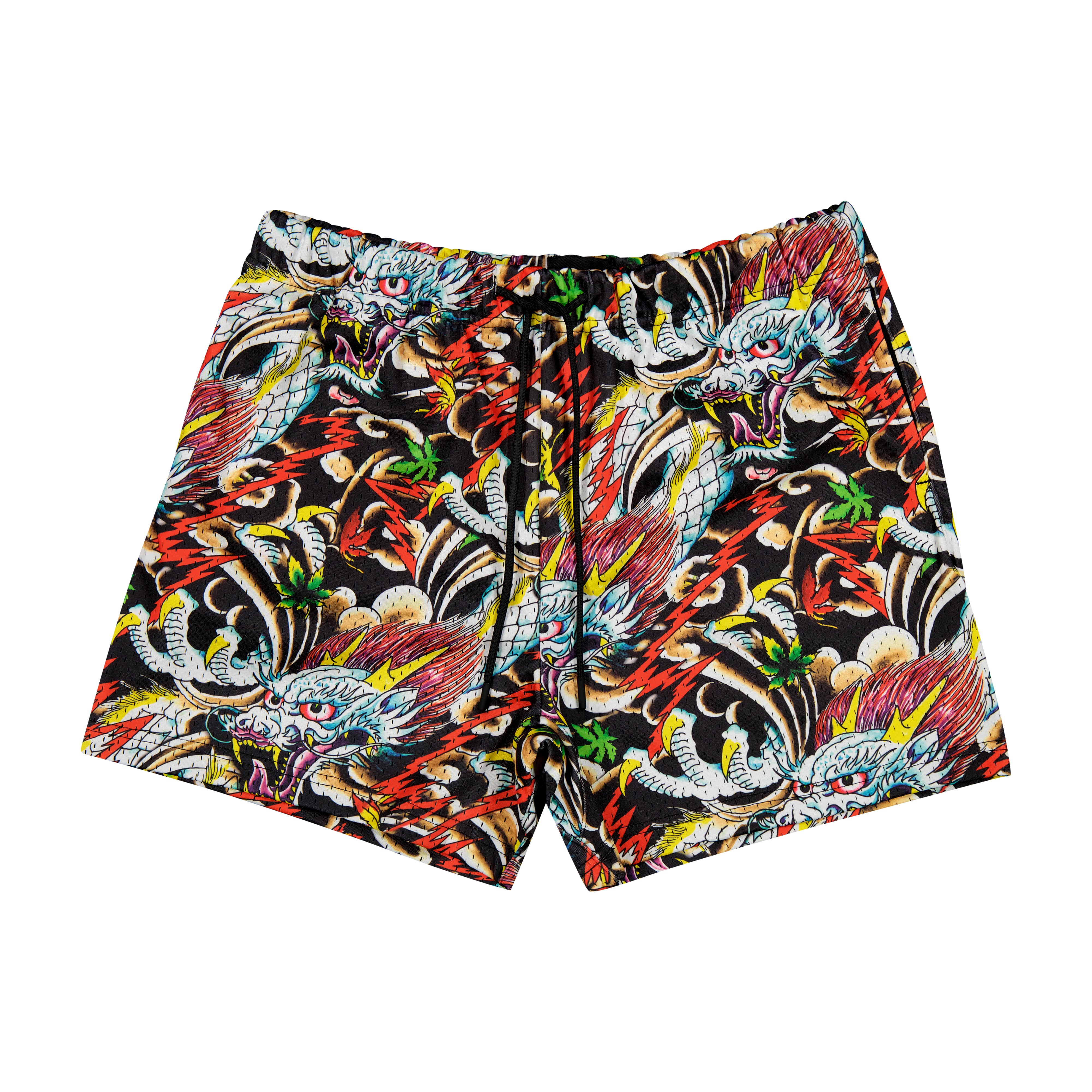 edhardyoriginals S / MULTI Dragon Mens Mesh Short