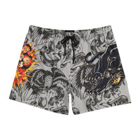 edhardyoriginals S / GREY Skull Panther Mens Mesh Short