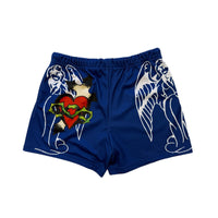 edhardyoriginals S / POP BLUE Cross Snake Men's Mesh Short