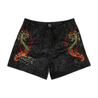 edhardyoriginals S / BLACK Cobra Flame Mesh Short