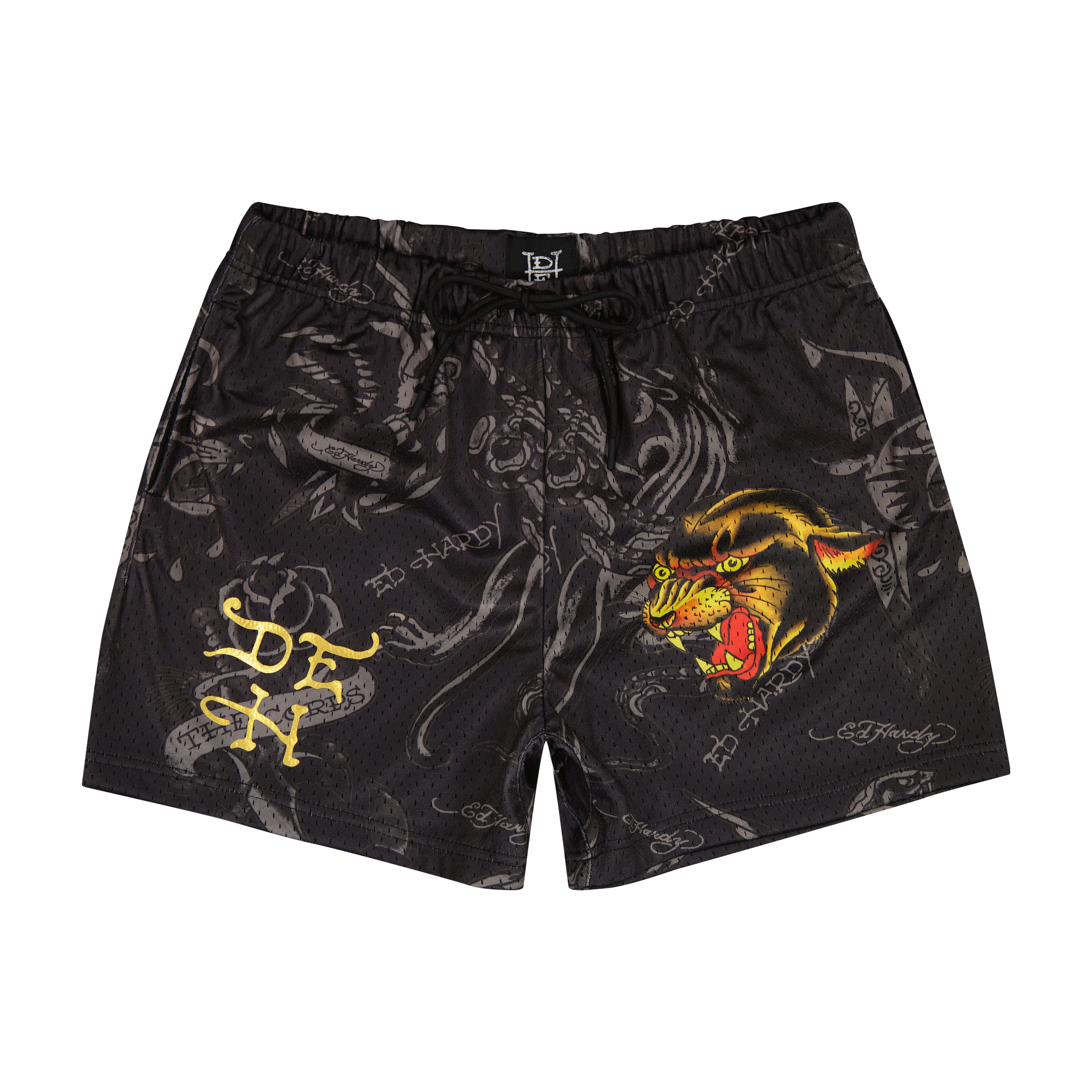 edhardyoriginals S / BLACK Panther Men's Mesh Short