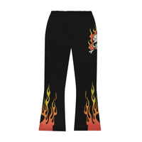 edhardyoriginals S / BLACK Skull Flames Bootcut Sweatpants