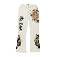 edhardyoriginals S / IVORY Mary Bootcut Sweatpants