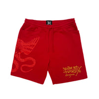 edhardyoriginals S / RED Panther Jaguar Fleece Short