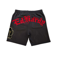 edhardyoriginals S / CHARCOAL Panther Skull Fleece Short - Charcoal