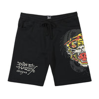 edhardyoriginals S / BLACK Tiger Dagger Fleece Short