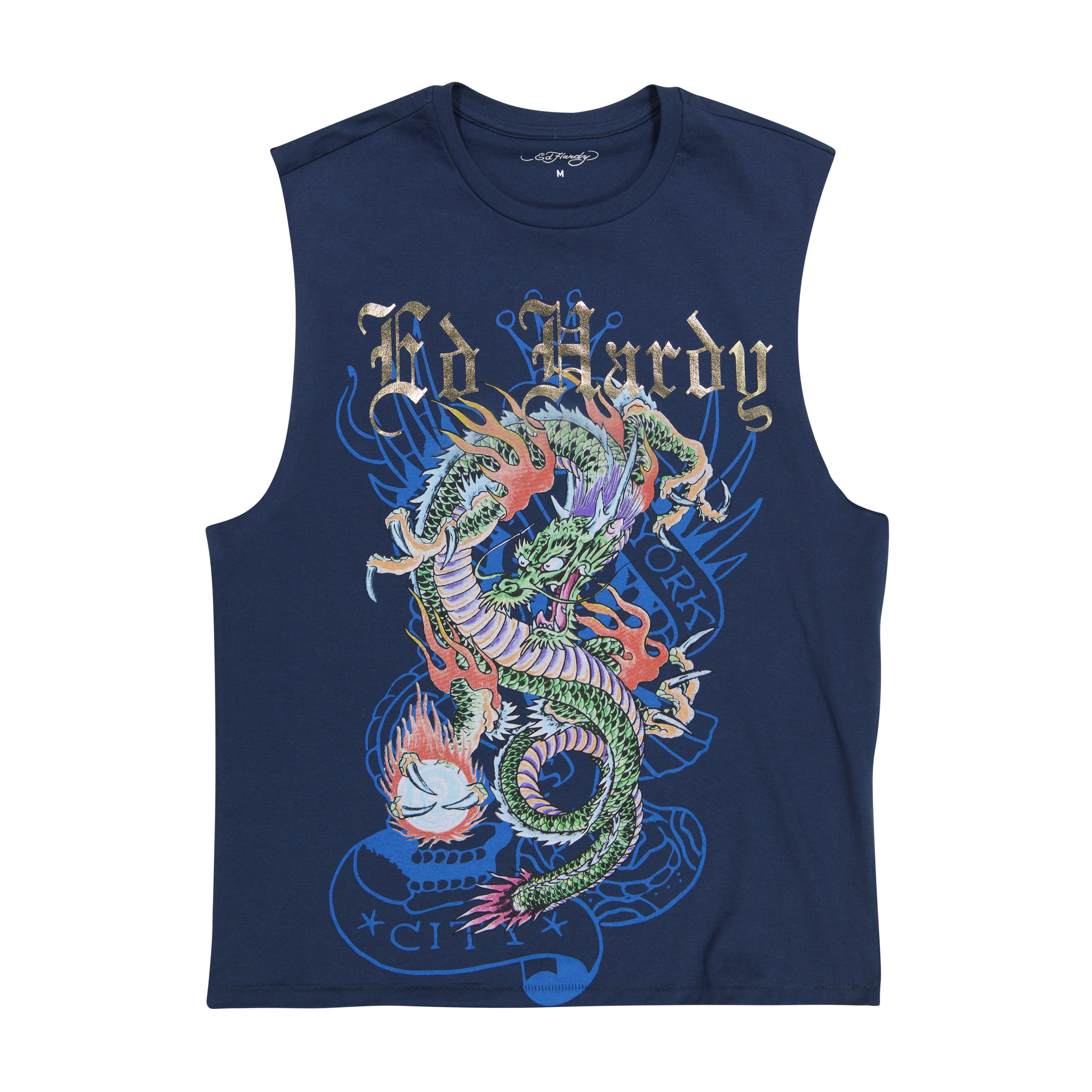 edhardyoriginals S / MIDNIGHT Dragon Mens Cut Off Tee