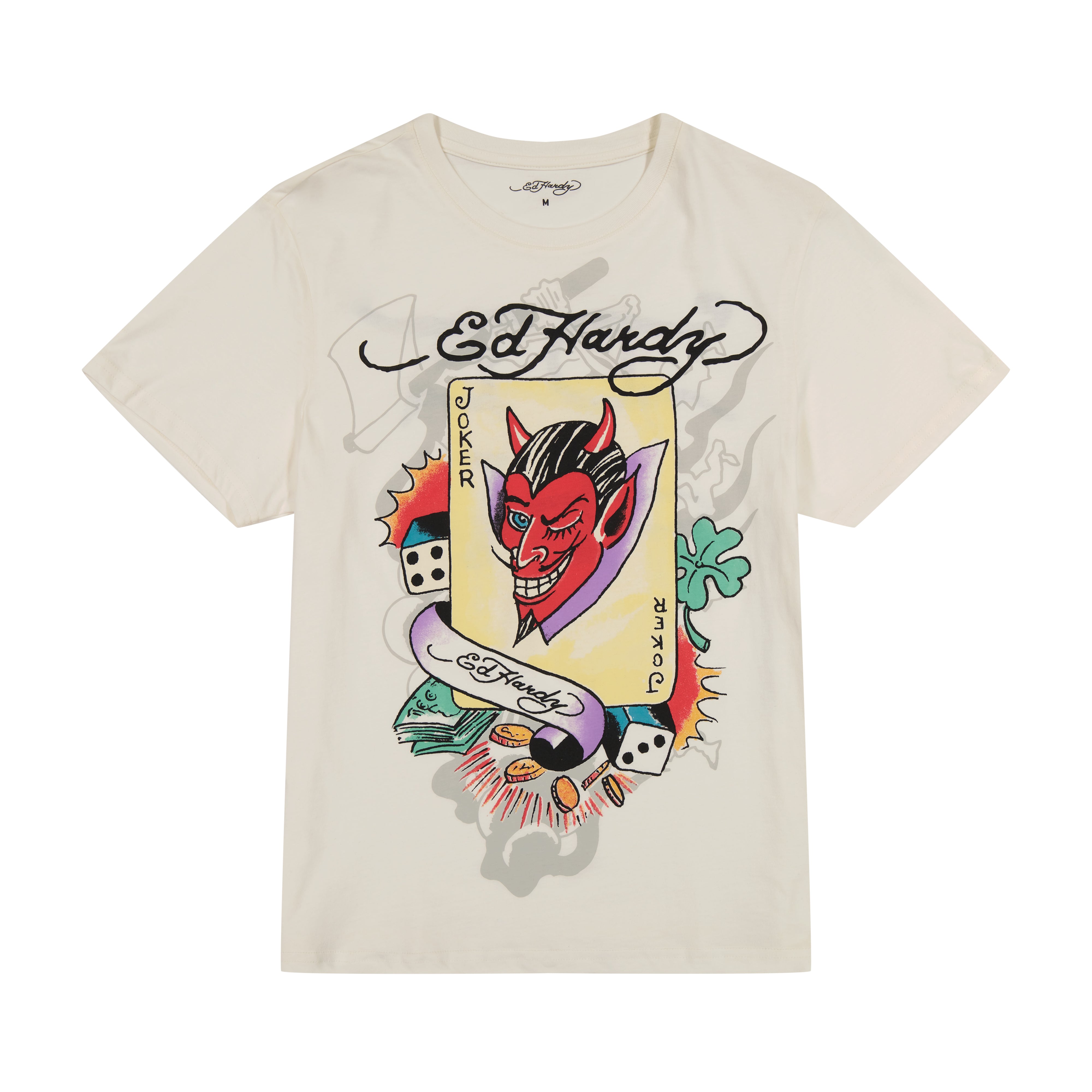 edhardyoriginals S / Ivory Joker Throwback Tee