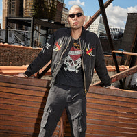 edhardyoriginals XS / BLACK LKS Skull Bomber Jacket